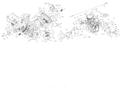 Engine And Transmission Accessories Diagram and Parts List for 747EFI4X4 (37BM486D010)(2019) Cub Cadet Lawn Tractor Accessories
